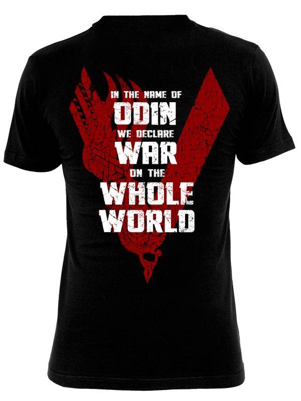 Nastrovje Potsdam Vikings Odin Red Herren T-Shirt Schwarz