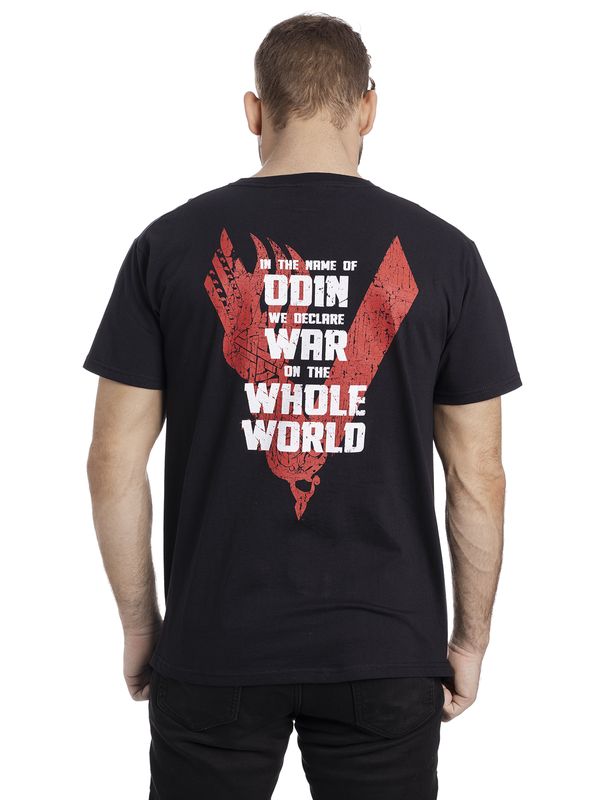 Nastrovje Potsdam Vikings Odin Red Herren T-Shirt Schwarz