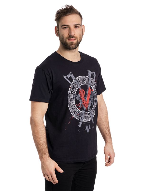 Nastrovje Potsdam Vikings Odin Red Herren T-Shirt Schwarz