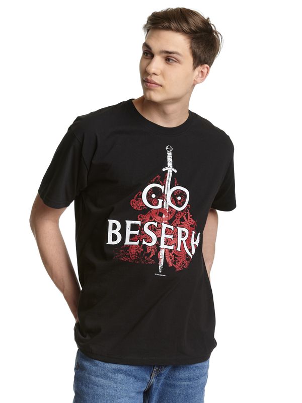 Nastrovje Potsdam Vikings Valhalla Go Beserk Herren T-Shirt Schwarz
