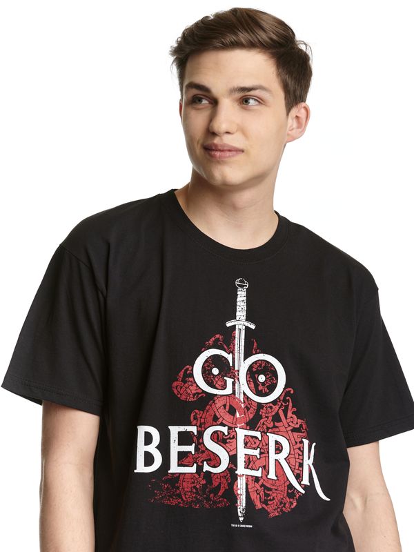 Nastrovje Potsdam Vikings Valhalla Go Beserk Herren T-Shirt Schwarz