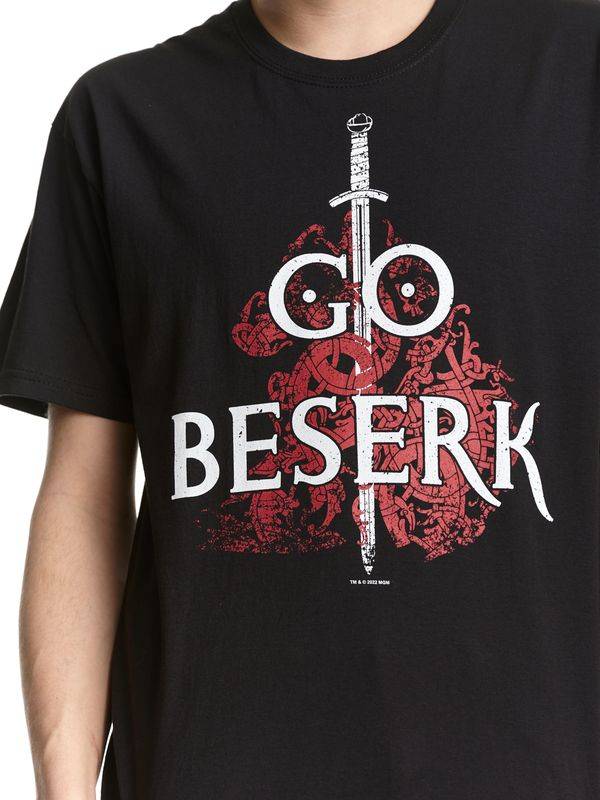 Nastrovje Potsdam Vikings Valhalla Go Beserk Herren T-Shirt Schwarz