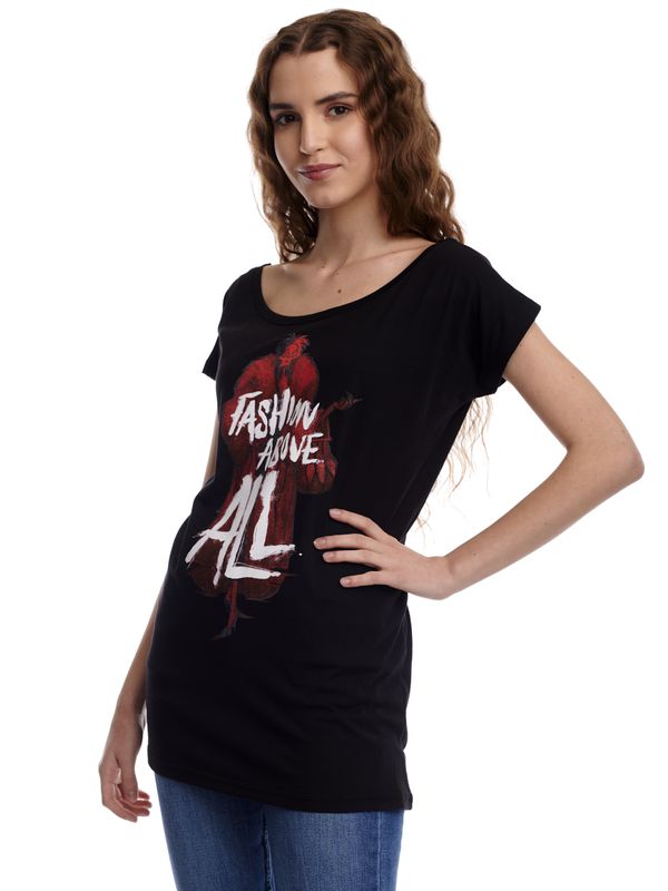 Nastrovje Potsdam Villains Fashion Above All Damen Loose-Shirt Schwarz