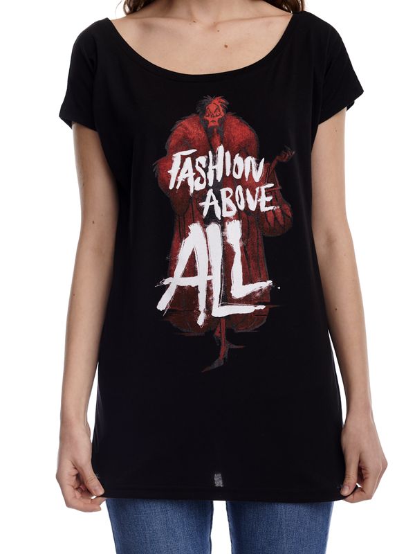 Nastrovje Potsdam Villains Fashion Above All Damen Loose-Shirt Schwarz