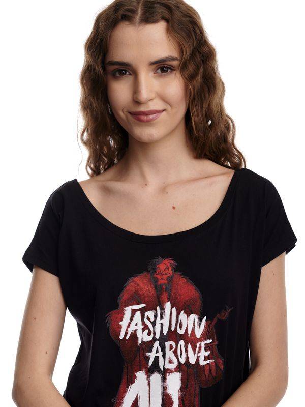 Nastrovje Potsdam Villains Fashion Above All Damen Loose-Shirt Schwarz