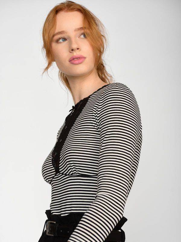 Nastrovje Potsdam Vive Maria Ahoi Summer Damen 3/4-Arm-Shirt Schwarz/creme