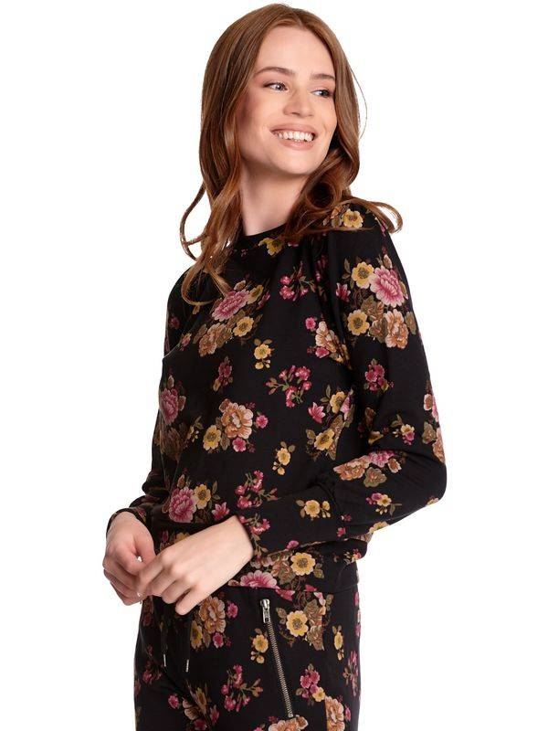 Nastrovje Potsdam Vive Maria Barock Damen Sweatshirt Schwarz Allover