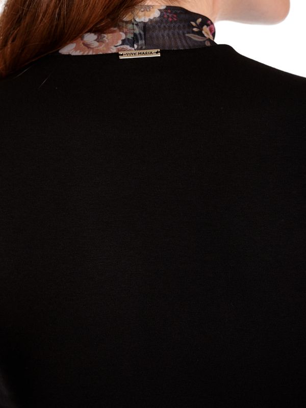 Nastrovje Potsdam Vive Maria Barock Flower Damen Langarmshirt Schwarz Allover