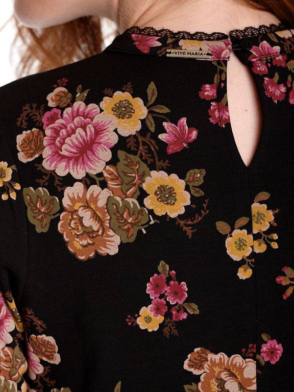 Nastrovje Potsdam Vive Maria Barock Love Damen A-Linien-Kleid Schwarz Allover