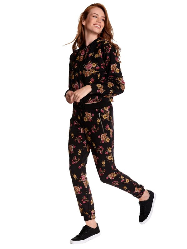 Nastrovje Potsdam Vive Maria Barock Sweat Damen Kapuzensweatjacke Schwarz Allover