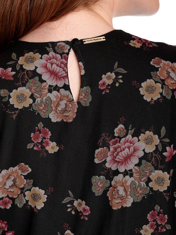 Nastrovje Potsdam Vive Maria Barock Tulle Damen Shirtbluse Schwarz Allover