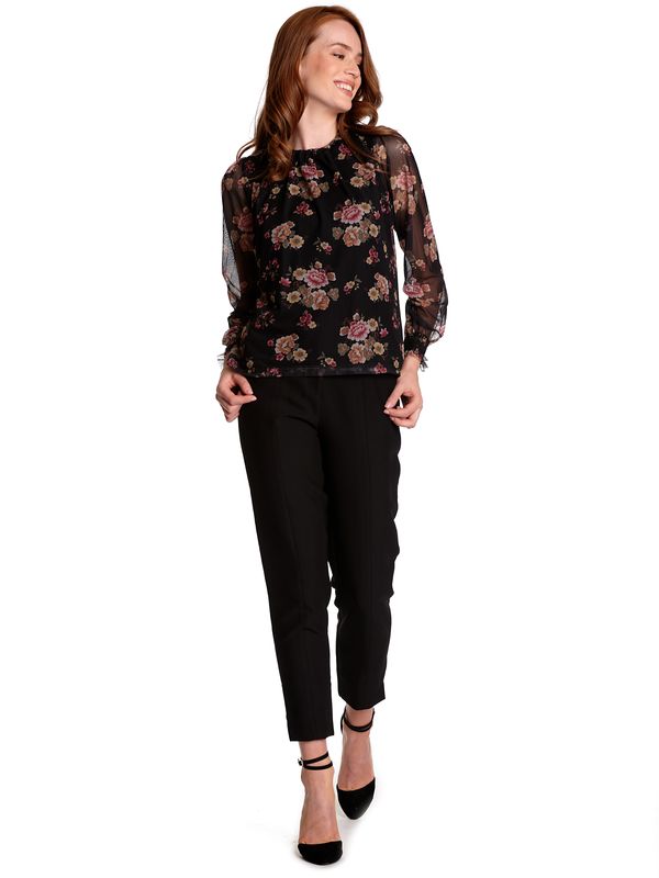 Nastrovje Potsdam Vive Maria Barock Tulle Damen Shirtbluse Schwarz Allover