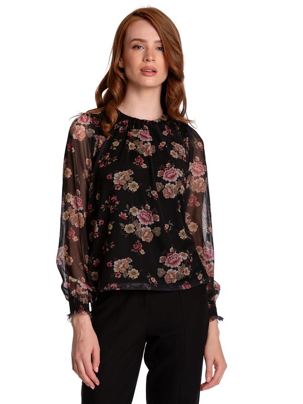 Nastrovje Potsdam Vive Maria Barock Tulle Damen Shirtbluse schwarz allover