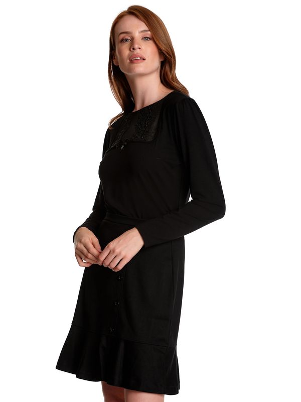 Nastrovje Potsdam Vive Maria Bavarian Love Damen Langarmshirt Schwarz