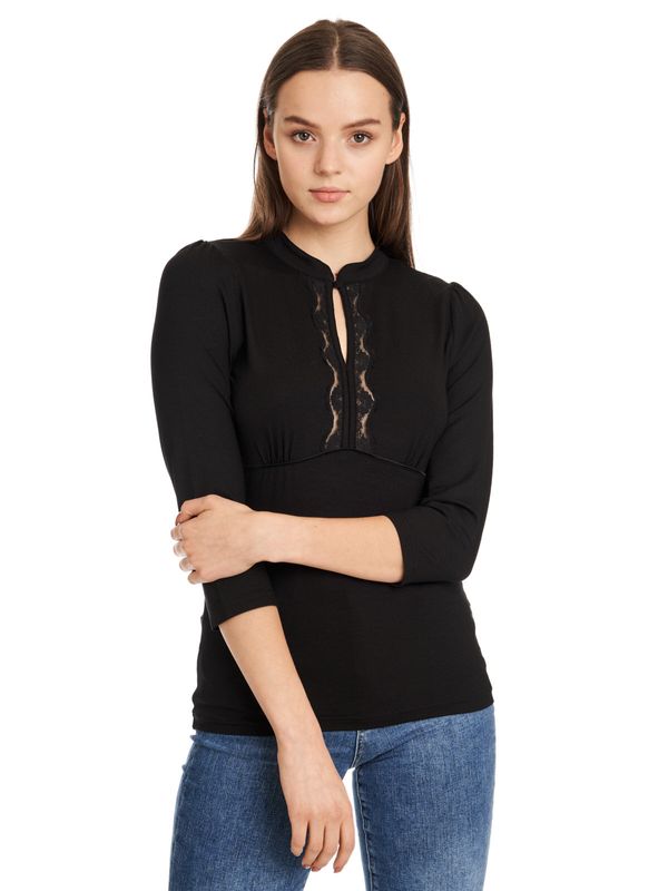 Nastrovje Potsdam Vive Maria Black Saigon Damen Stehkragenshirt Schwarz