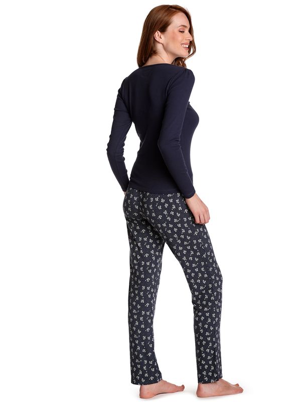Nastrovje Potsdam Vive Maria Blooming Night Damen Pyjama Blau Allover