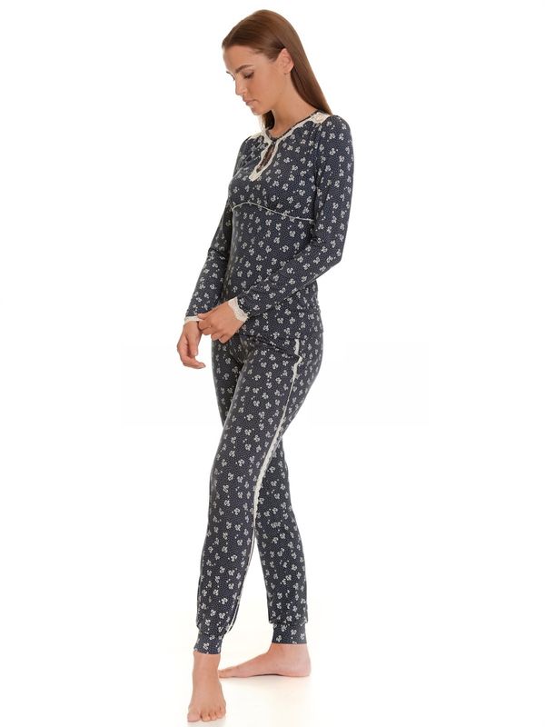 Nastrovje Potsdam Vive Maria Blooming Stars Damen Pyjama Blau Allover