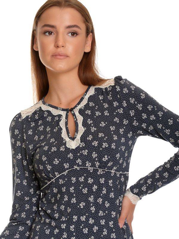 Nastrovje Potsdam Vive Maria Blooming Stars Damen Pyjama Blau Allover