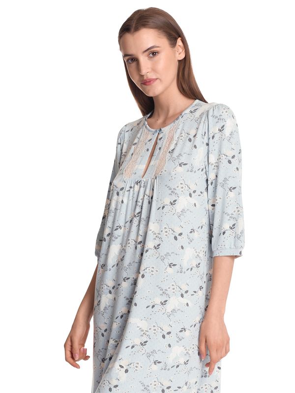 Nastrovje Potsdam Vive Maria Blue Dawn Damen Nachthemd Blau Allover