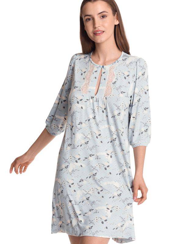 Nastrovje Potsdam Vive Maria Blue Dawn Damen Nachthemd Blau Allover