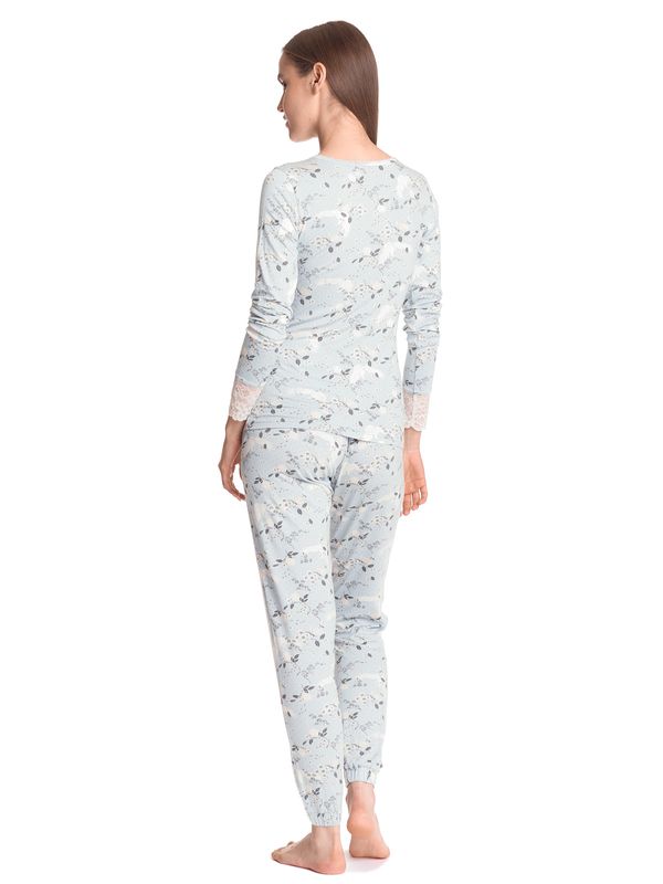 Nastrovje Potsdam Vive Maria Blue Dawn Damen Pyjama Blau Allover
