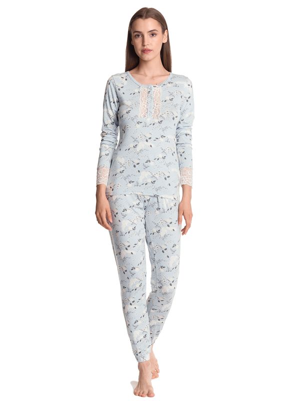 Nastrovje Potsdam Vive Maria Blue Dawn Damen Pyjama blau allover Nastrovje Potsdam Vive Maria Blue Dawn Damen Pyjama blau allover