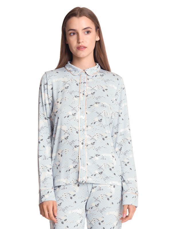 Nastrovje Potsdam Vive Maria Blue Monday Damen Pyjama Blau Allover