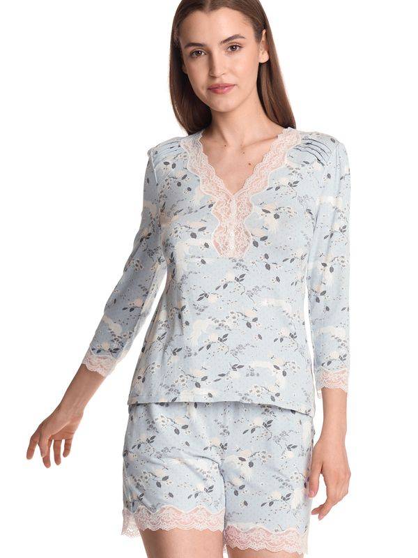 Nastrovje Potsdam Vive Maria Blue Sky Damen Pyjama Blau Allover