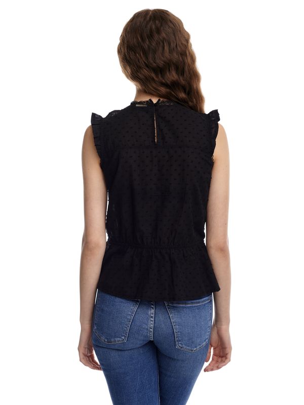 Nastrovje Potsdam Vive Maria Boho Black Lace Damen Spitzentop Schwarz