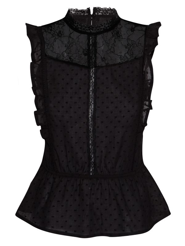 Nastrovje Potsdam Vive Maria Boho Black Lace Damen Spitzentop schwarz