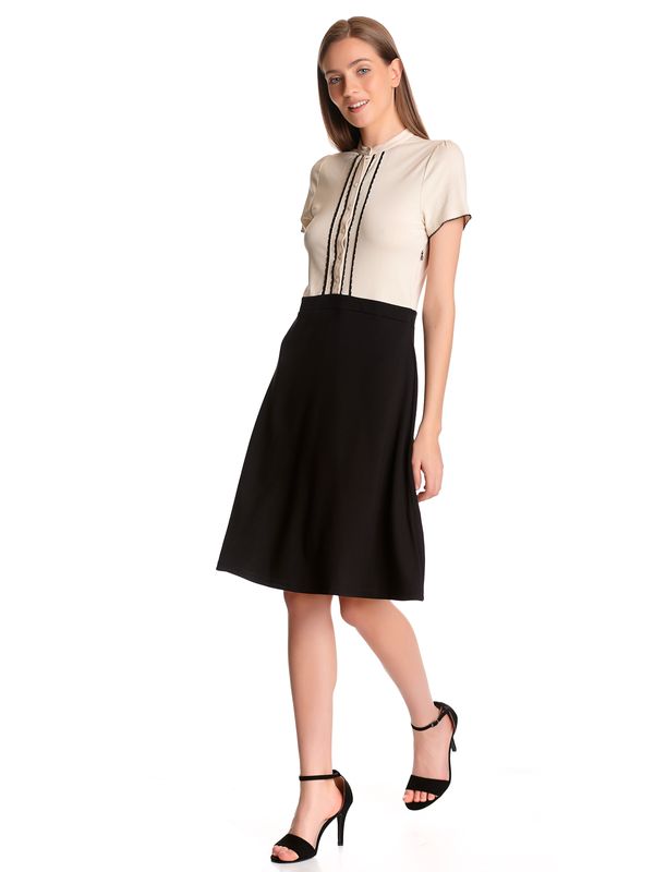 Nastrovje Potsdam Vive Maria Cappucine Day Damen A-Linien-Kleid Creme/schwarz