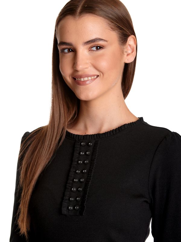 Nastrovje Potsdam Vive Maria Chelsea Damen Langarmshirt Schwarz