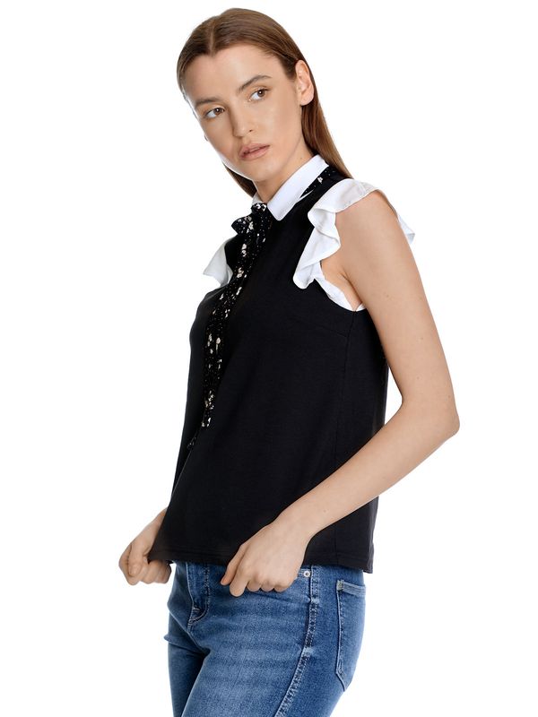 Nastrovje Potsdam Vive Maria Chère Camille Damen Blusenshirt Schwarz