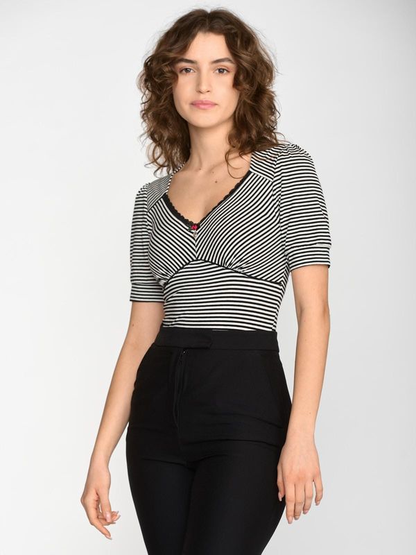 Nastrovje Potsdam Vive Maria Classic Ahoi Damen T-Shirt Schwarz/weiß