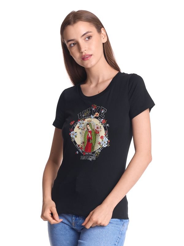 Nastrovje Potsdam Vive Maria College Maria Damen T-Shirt Schwarz