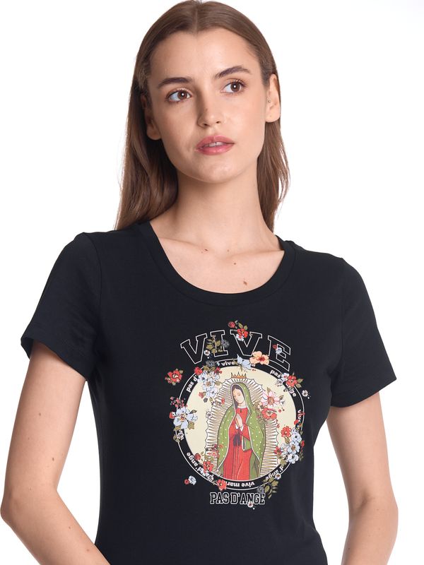 Nastrovje Potsdam Vive Maria College Maria Damen T-Shirt Schwarz