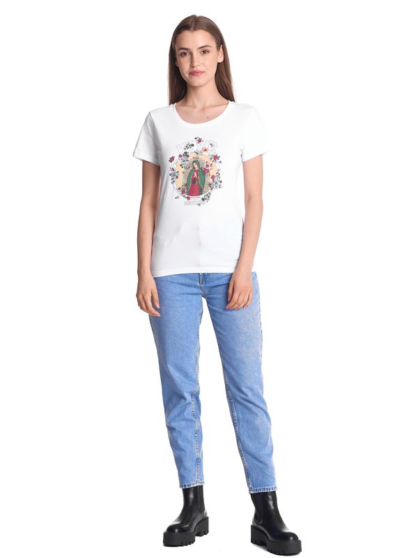 Nastrovje Potsdam Vive Maria College Maria Damen T-Shirt Weiss