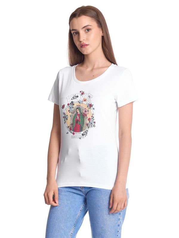 Nastrovje Potsdam Vive Maria College Maria Damen T-Shirt Weiss