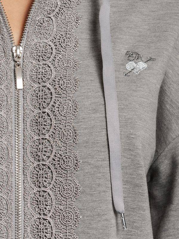 Nastrovje Potsdam Vive Maria Cosy Grey Damen Kapuzensweatjacke Grau Meliert