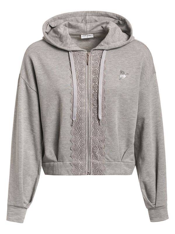 Nastrovje Potsdam Vive Maria Cosy Grey Damen Kapuzensweatjacke grau meliert