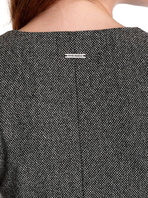 Nastrovje Potsdam Vive Maria Cottage Girl Damen A-Linien-Kleid Grau Meliert/schwarz