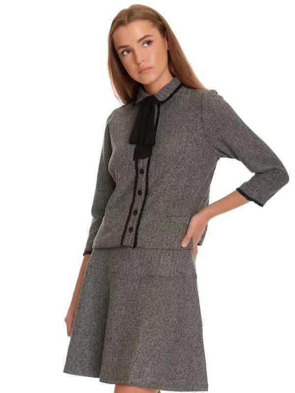 Nastrovje Potsdam Vive Maria Cottage Girl Damen A-Linien-Rock Grau Meliert