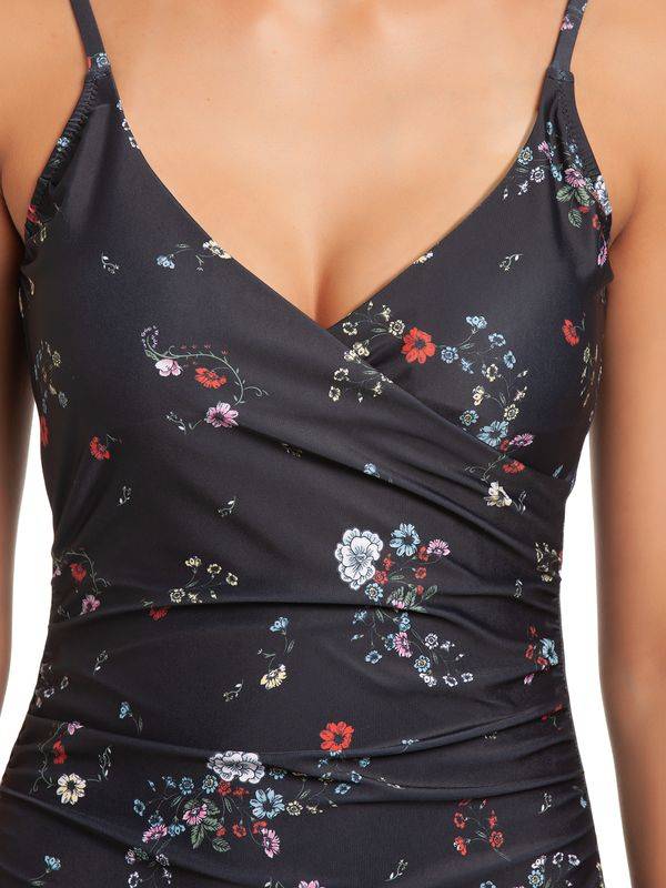 Nastrovje Potsdam Vive Maria Dancing Flower Damen Badeanzug Schwarz Allover