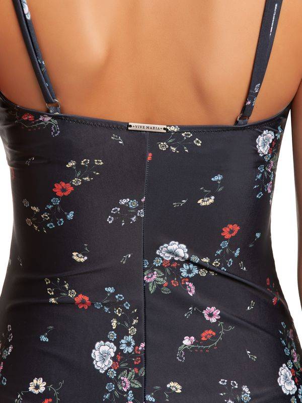 Nastrovje Potsdam Vive Maria Dancing Flower Damen Badeanzug Schwarz Allover
