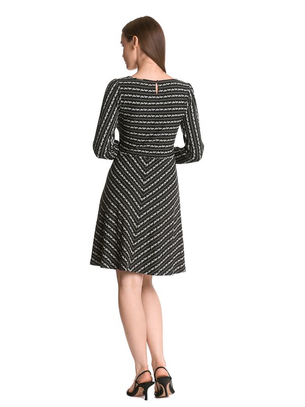 Nastrovje Potsdam Vive Maria Dandy Flower Damen A-Linien-Kleid Schwarz Allover