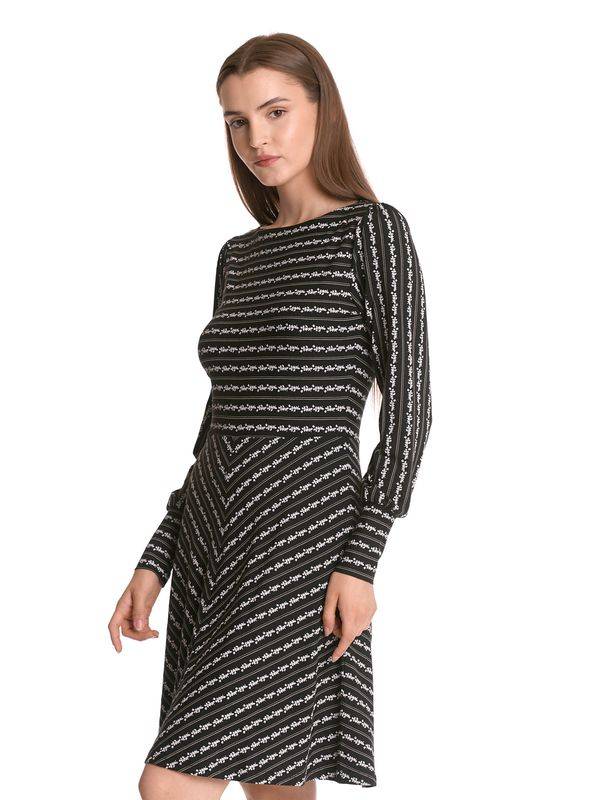 Nastrovje Potsdam Vive Maria Dandy Flower Damen A-Linien-Kleid Schwarz Allover