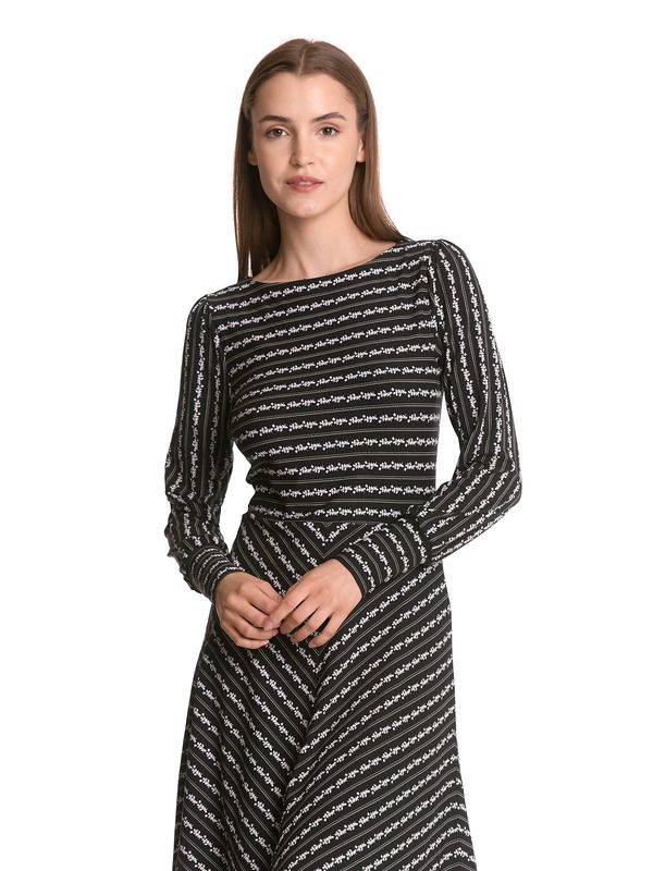 Nastrovje Potsdam Vive Maria Dandy Flower Damen A-Linien-Kleid Schwarz Allover