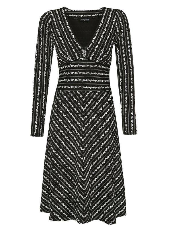 Nastrovje Potsdam Vive Maria Dandy Stripes Damen A-Linien-Kleid Schwarz Allover