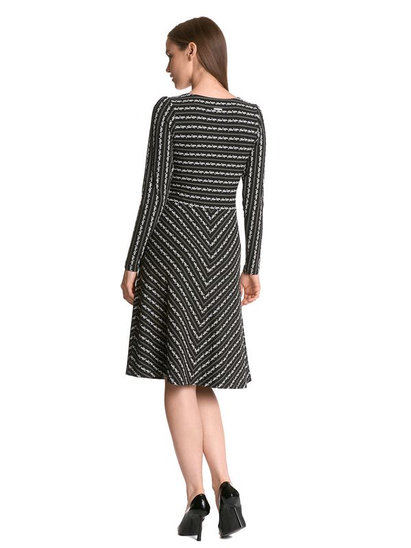 Nastrovje Potsdam Vive Maria Dandy Stripes Damen A-Linien-Kleid Schwarz Allover