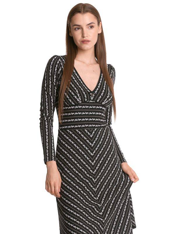 Nastrovje Potsdam Vive Maria Dandy Stripes Damen A-Linien-Kleid Schwarz Allover